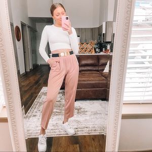 Vintage pink pants high waisted
